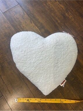 White Heart-Shaped Pillow